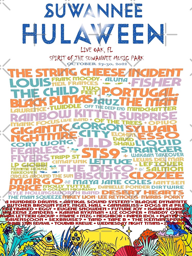 "Suwannee Hulaween Festival 2022 LineUp" Poster for Sale by Festmerch