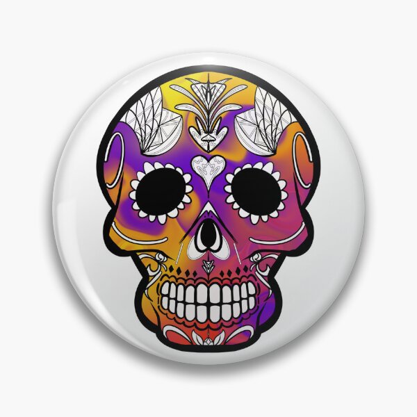 Item preview, Mexican day of the dead multi colour skull  designed and sold by Elizabeth-Banks.