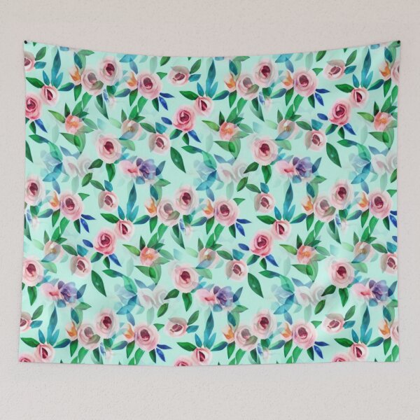 Item preview, Floral pastel watercolor pattern designed and sold by Mirarima.