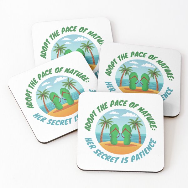 Item preview, Adopt the pace of nature her secret is patience, funny flip flop design, thongs, sandal. designed and sold by LaziniArts.