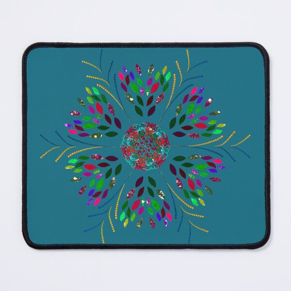 Item preview, Teal Rainbow Leaves designed and sold by Jane Izzy Designs.