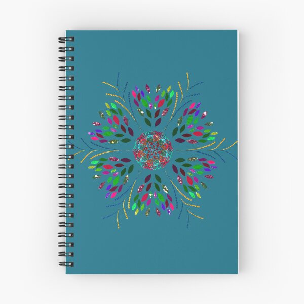 Item preview, Teal Rainbow Leaves designed and sold by Jane Izzy Designs.