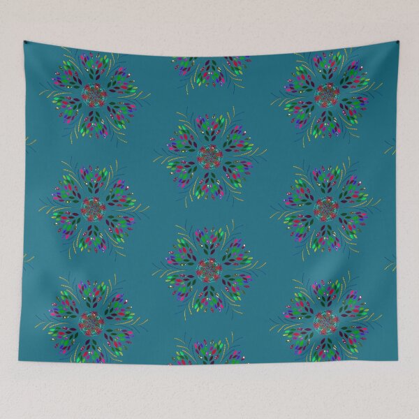 Item preview, Teal Rainbow Leaves designed and sold by Jane Izzy Designs.