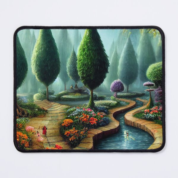 Artikelvorschau, Paradiesgarten, magische Welt, Fantasieweltmalerei entworfen und verkauft von SunDoor Art.