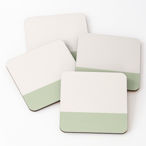 Item preview, Minimalist Solid Color Block in Cream and Lush Meadow designed and sold by Ladies-Boutique.