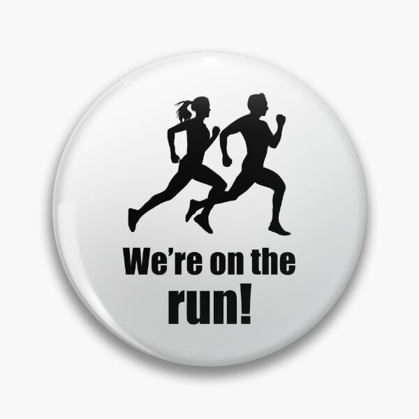 Item preview, We're on the run (Couples Fitness Humour) designed and sold by WayneBrant.