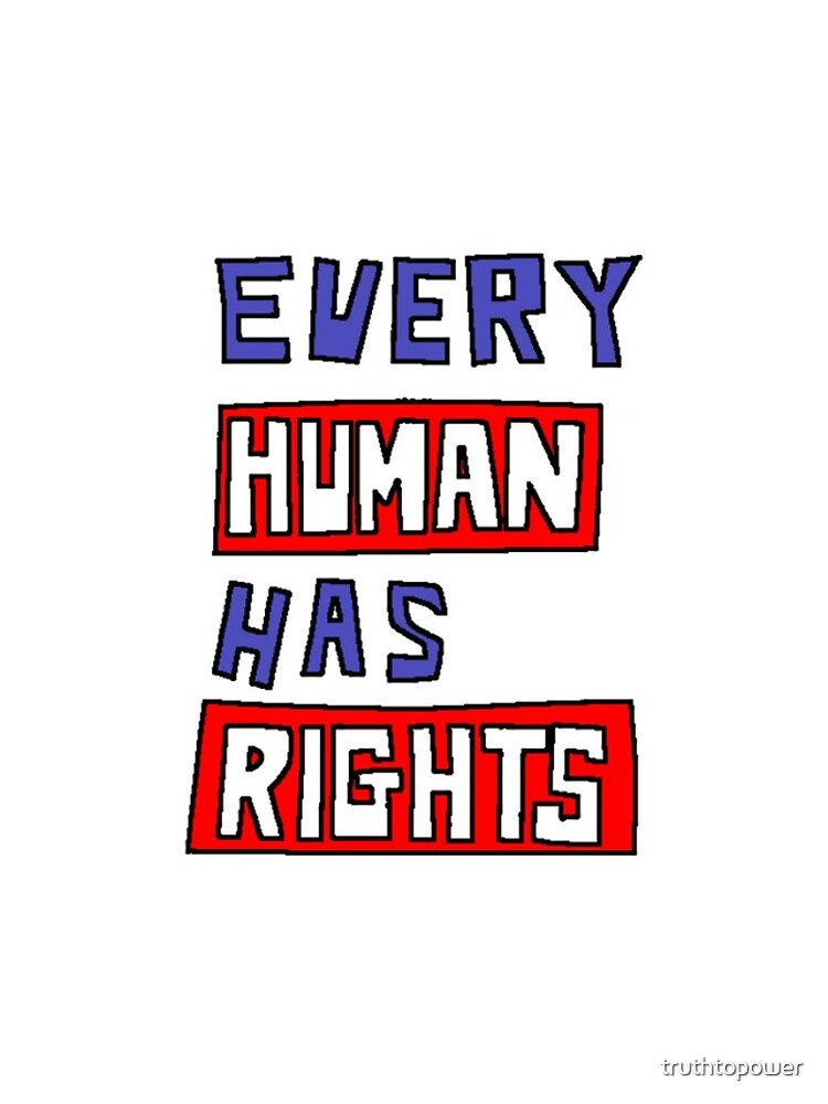 Thumbnail 4 of 4, iPhone Case, HUMAN RIGHTS designed and sold by truthtopower.