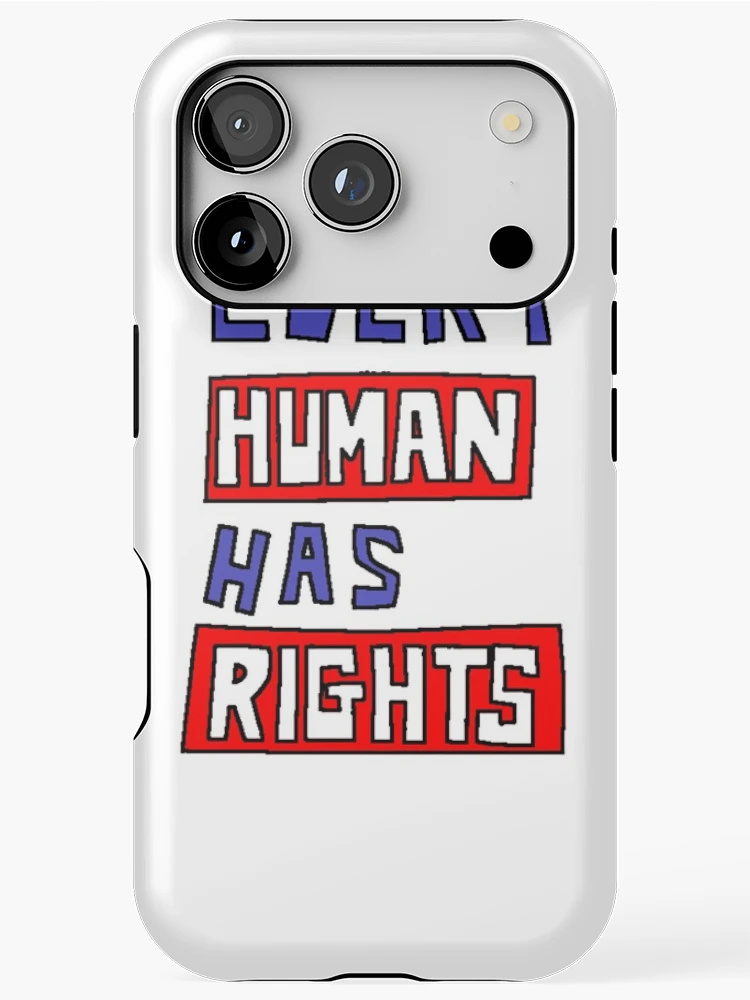 Thumbnail 1 of 4, iPhone Case, HUMAN RIGHTS designed and sold by truthtopower.