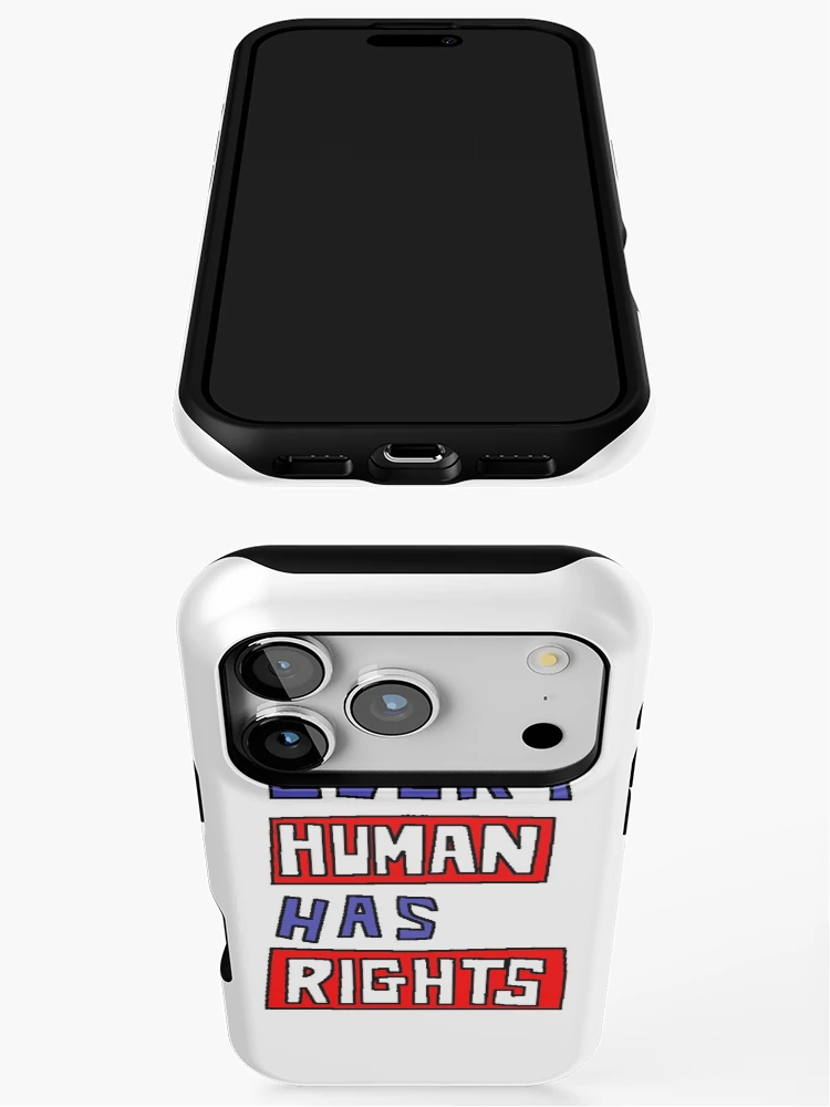 Thumbnail 3 of 4, iPhone Case, HUMAN RIGHTS designed and sold by truthtopower.