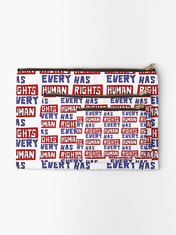 Thumbnail 2 of 4, Zipper Pouch, HUMAN RIGHTS designed and sold by truthtopower.