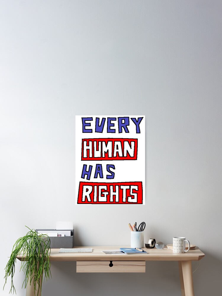 Thumbnail 2 of 3, Poster, HUMAN RIGHTS designed and sold by truthtopower.