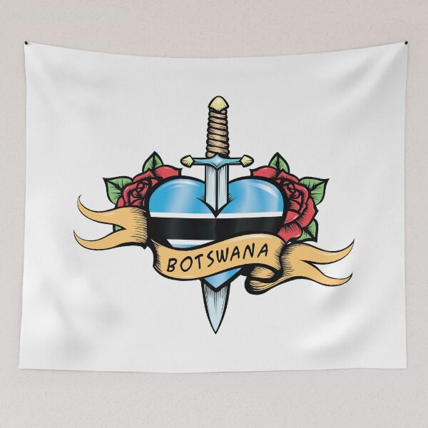 Item preview,  Retro Love Botswana Flag designed and sold by RahallusNtx.