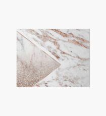 Rose gold geo - hint of marble gradient Art Board
