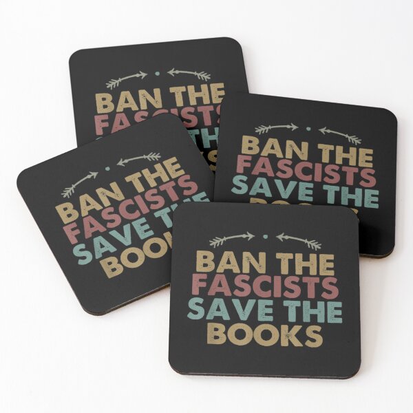 Item preview,  Funny Retro ghost Halloween Ban The Fascists Save The Books designed and sold by ElfriedaMiller.