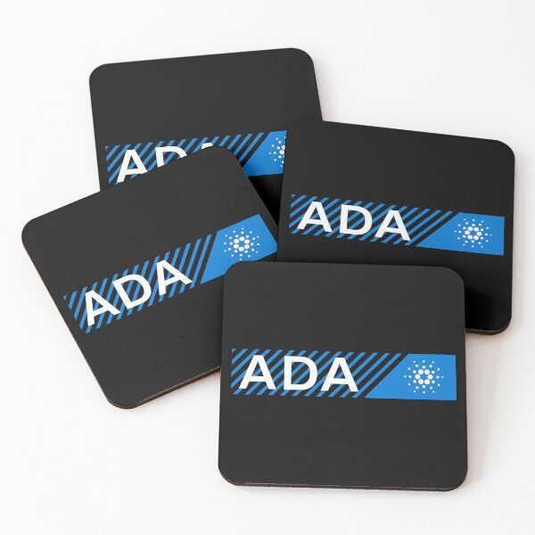 Item preview, Cardano ADA Crypto Altcoin - Blue Abstract Rectangle with Diagonal Lines designed and sold by CryptoMoods.