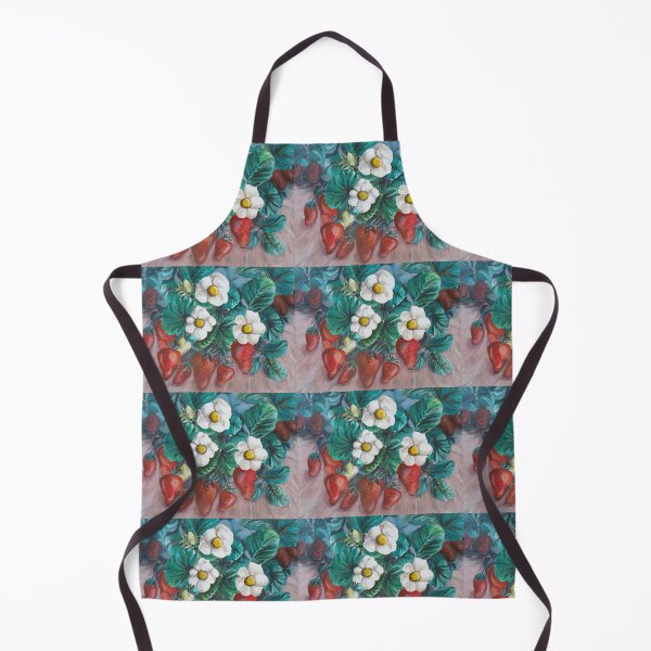 Item preview, White blossom strawberries designed and sold by catherine calder.