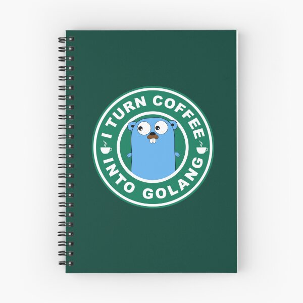 Item preview, I turn coffee into golang code. Golang gopher mouse maskot designed and sold by maniAlchemi.