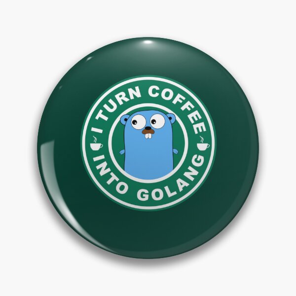 Item preview, I turn coffee into golang code. Golang gopher mouse maskot designed and sold by maniAlchemi.