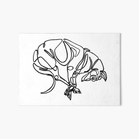 Greyhound Continuous Linework Art Board Print