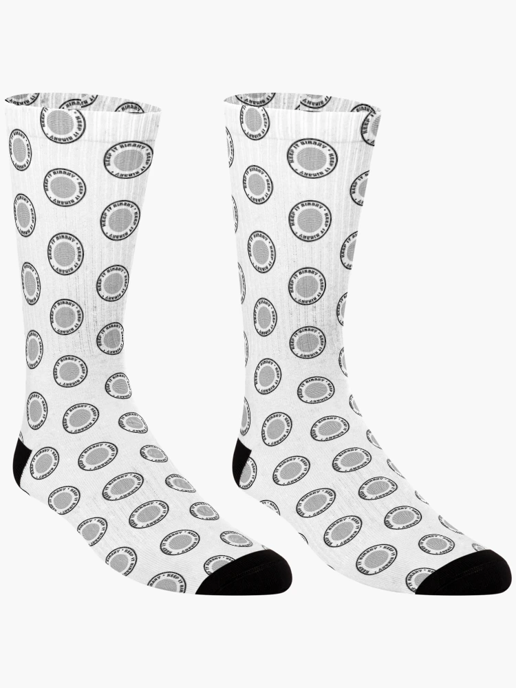 Thumbnail 3 of 5, Socks, Keep it Binary CodingCoder software engineer developer programmer geek STEM designed and sold by maniAlchemi.