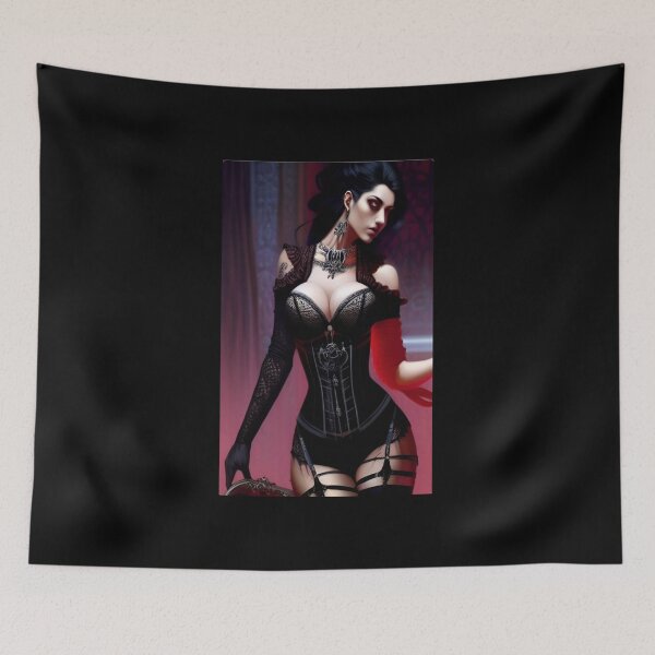 Item preview, Goth Beauty Original Sexy Erotic Ecchi Lingerie Pinup Female Model Pose Babe Hentaii Bikini Latex Lace Suit  designed and sold by Hot-as-hell.