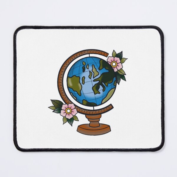 Item preview, Oldskool globe with flowers designed and sold by y-na-56.