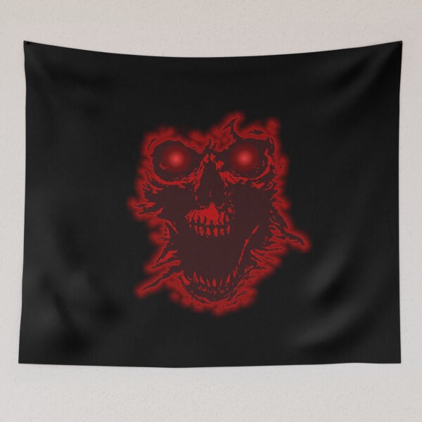 Item preview, Skull screaming burning human skeleton blood red death designed and sold by IMNIUM.