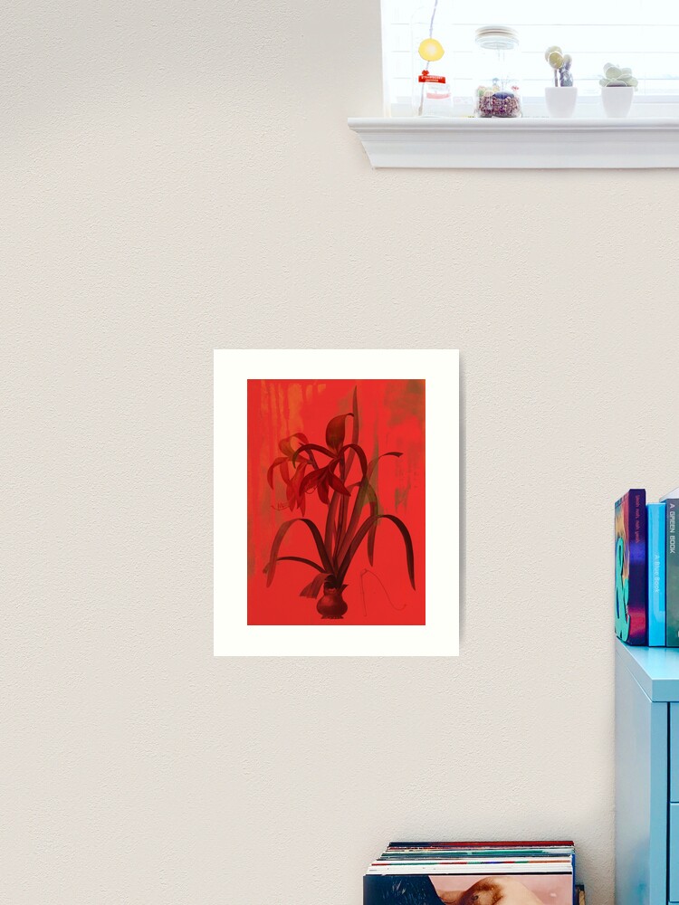 Art Print,  Botanical Print-Amaryllis designed and sold by Emily Gartner