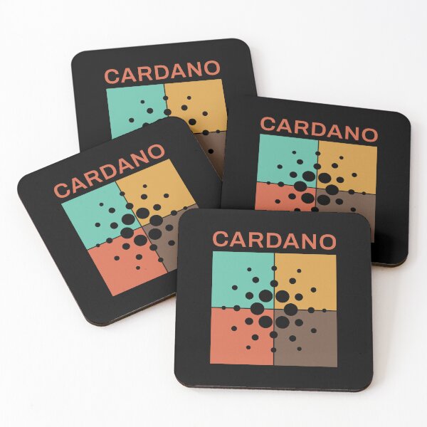 Item preview, Cardano ADA Crypto Altcoin - Four Squares in Retro Colours designed and sold by CryptoMoods.