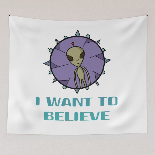 Item preview, I want To Believe Perfect Xmas Gift Fan designed and sold by EdmanSileiko.