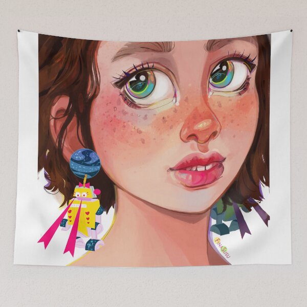 Item preview, Anime style fun robot irregular choice earrings designed and sold by FinaSusu.