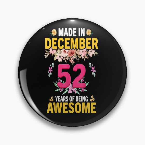 Item preview, Made In December 52 Years Of Being Awesome For Women Birthday Gifts designed and sold by beunique5.