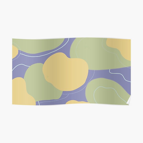 "Abstract art green, yellow and purple" Poster for Sale by justsannex