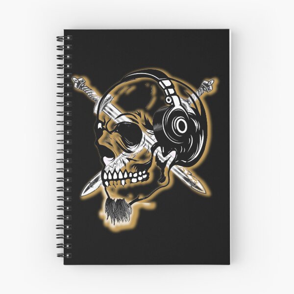 Item preview, Viking Vintage Skull Beard with Headphone designed and sold by fawzimorsy.