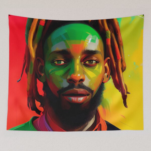 Aperçu de l'œuvre T-SHIRTS vibration reggae rasta créée et vendue par Mao-Bwolf.
