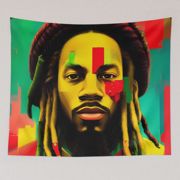Aperçu de l'œuvre T-SHIRTS vibration reggae rasta créée et vendue par Mao-Bwolf.