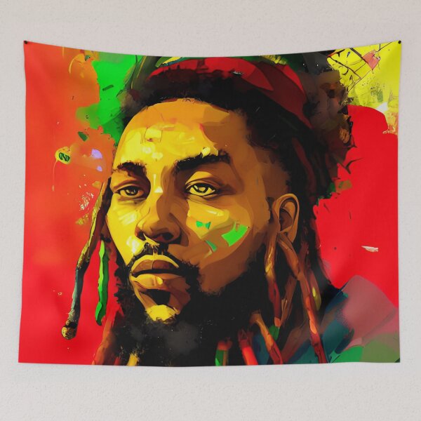 Aperçu de l'œuvre T-SHIRTS vibration reggae rasta créée et vendue par Mao-Bwolf.