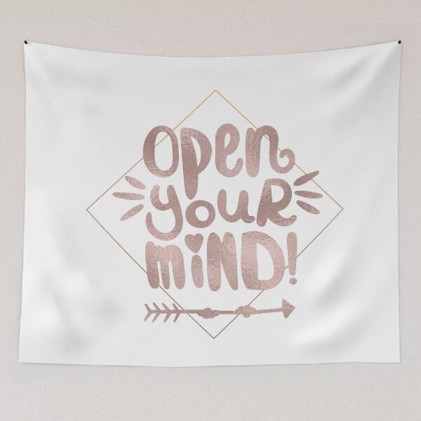 Item preview, Open your mind - rose gold quote designed and sold by peggieprints.