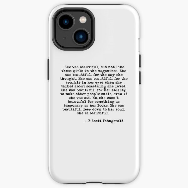 She was beautiful - F Scott Fitzgerald iPhone Tough Case