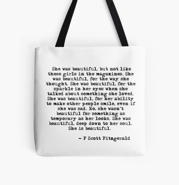 Artikel-Vorschau von Sie war wunderschön - F. Scott Fitzgerald, designt und verkauft von peggieprints.