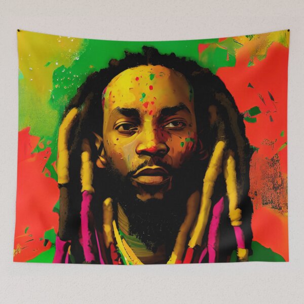 Aperçu de l'œuvre T-SHIRTS vibration reggae rasta créée et vendue par Mao-Bwolf.