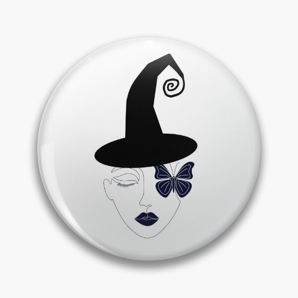 Item preview, Cara de mujer especial de Halloween con mariposa y sombrero de bruja designed and sold by GoMoni.