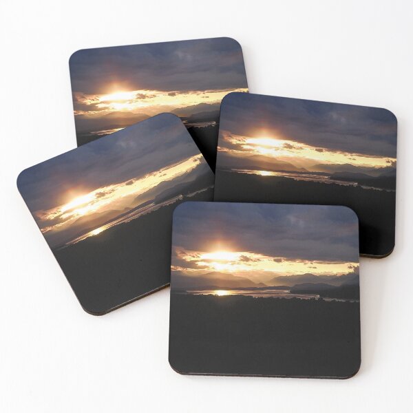 Item preview, Sunset landscape photography,  lake and mountain on cloudy sky  designed and sold by marghe41.