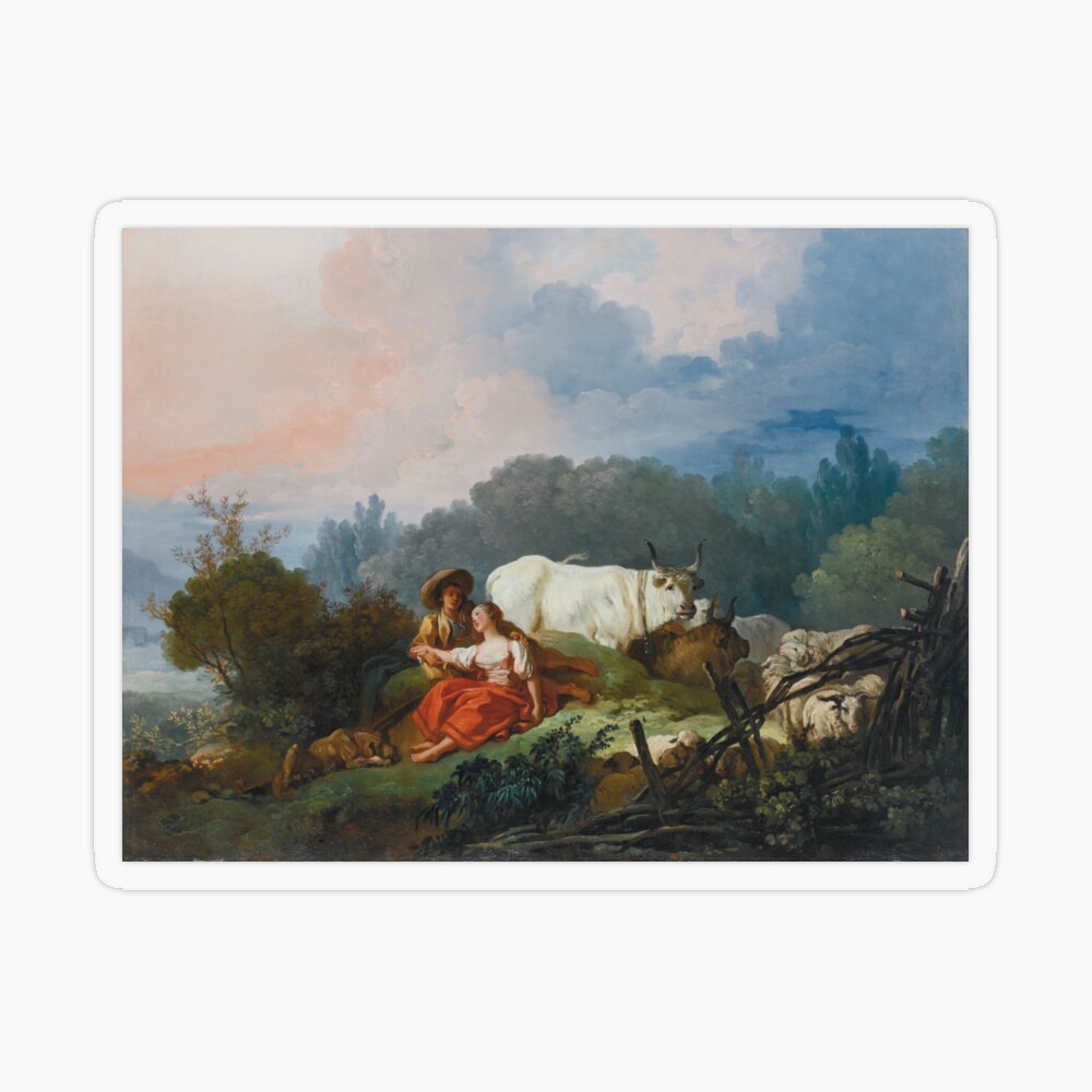Shepherdess by Jean-Honore Fragonard Reproduction For Sale
