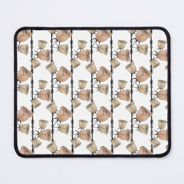 Item preview, Texture seamless white background and beige flowers designed and sold by fuzzyfox.