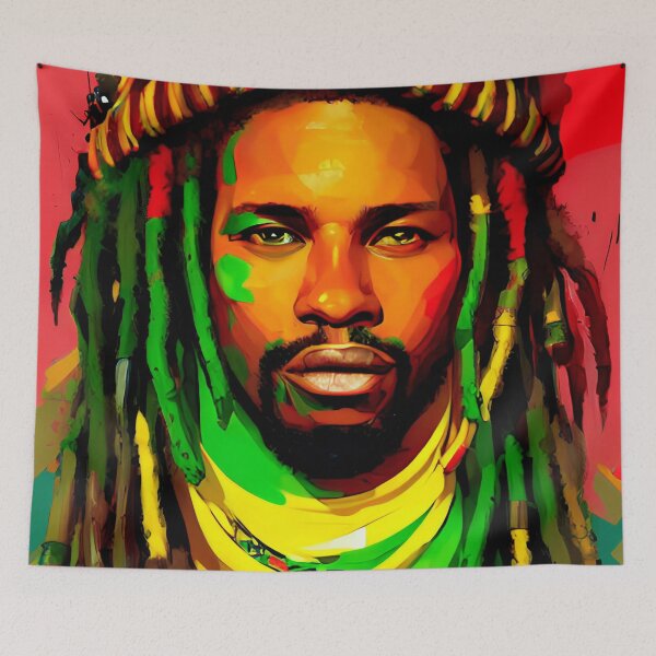 Aperçu de l'œuvre T-SHIRTS vibration reggae rasta créée et vendue par Mao-Bwolf.
