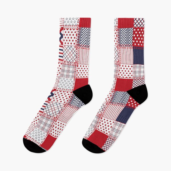 Item preview, Red and blue. Patchwork designed and sold by CatCoconut-Art.