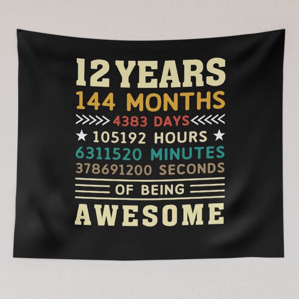Item preview, 12 Years 144 Months 4383 Days Birthday Gift designed and sold by 1681830934131.