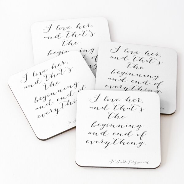 Item preview, I love her - F Scott Fitzgerald designed and sold by peggieprints.