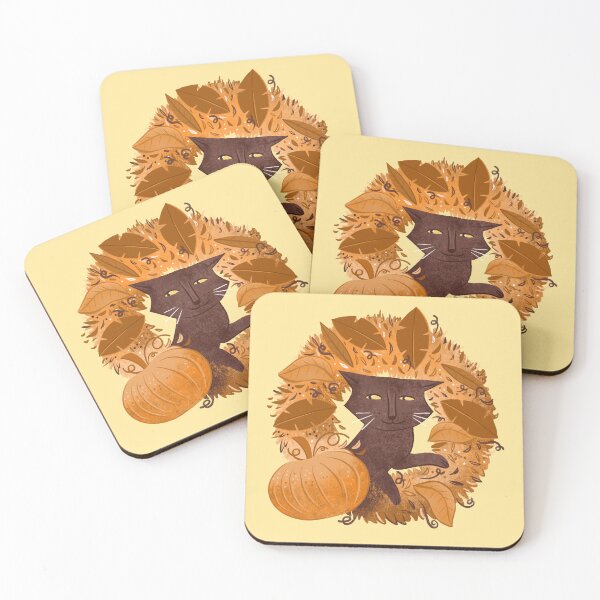 Item preview, Cat on a Autumn Fall WREATH designed and sold by jasmineberry.